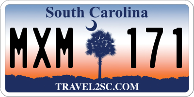 SC license plate MXM171