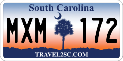 SC license plate MXM172