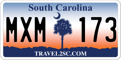 SC license plate MXM173