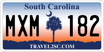 SC license plate MXM182