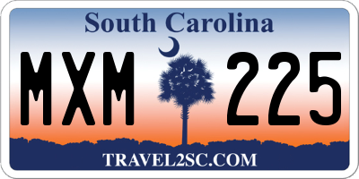 SC license plate MXM225