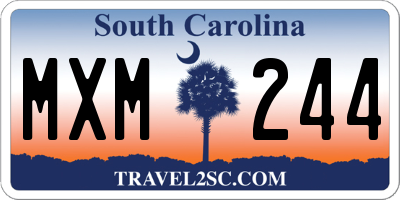 SC license plate MXM244