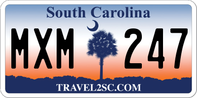 SC license plate MXM247