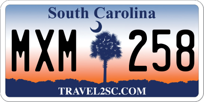 SC license plate MXM258