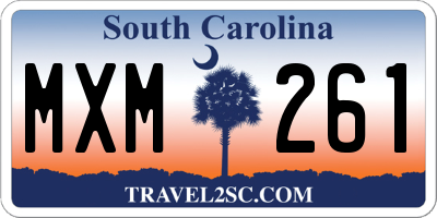 SC license plate MXM261