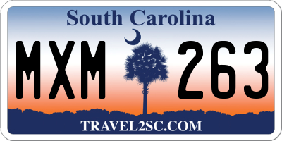 SC license plate MXM263