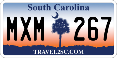 SC license plate MXM267