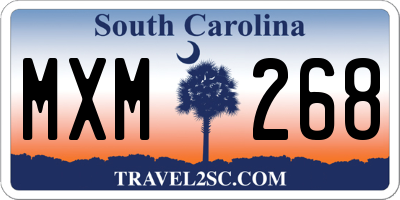 SC license plate MXM268