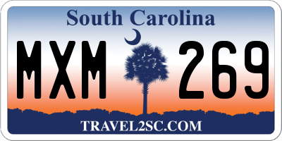 SC license plate MXM269