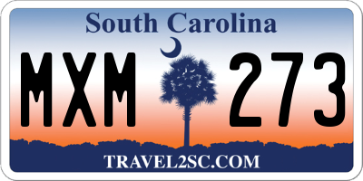 SC license plate MXM273