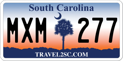 SC license plate MXM277
