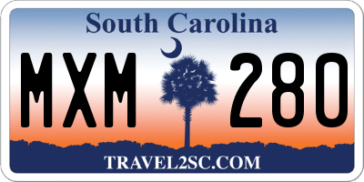 SC license plate MXM280