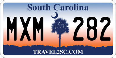 SC license plate MXM282