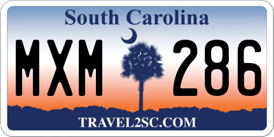 SC license plate MXM286