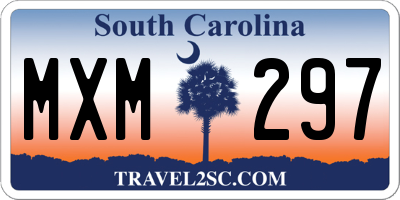 SC license plate MXM297