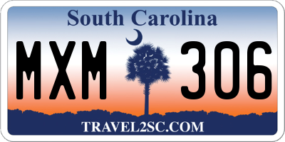 SC license plate MXM306