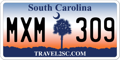 SC license plate MXM309