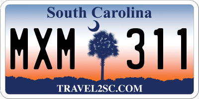 SC license plate MXM311