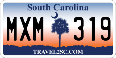 SC license plate MXM319