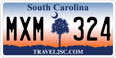 SC license plate MXM324