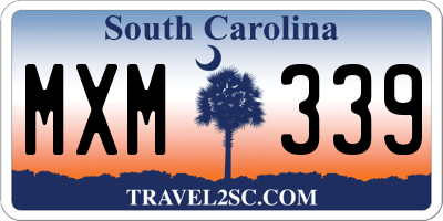 SC license plate MXM339