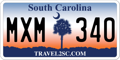 SC license plate MXM340
