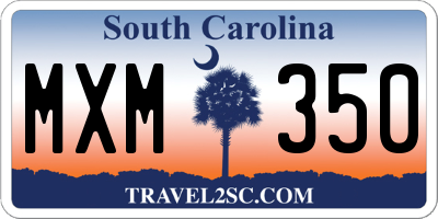 SC license plate MXM350
