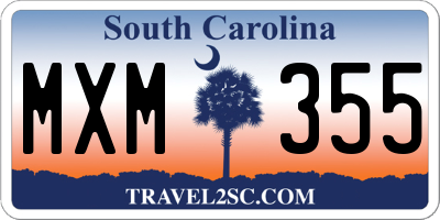 SC license plate MXM355