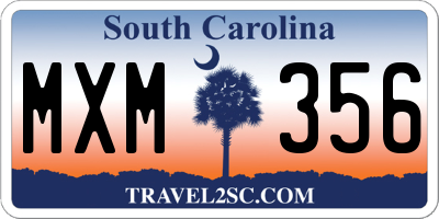 SC license plate MXM356