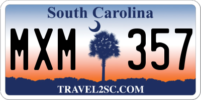 SC license plate MXM357