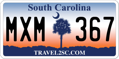 SC license plate MXM367