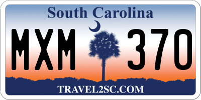 SC license plate MXM370
