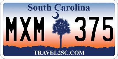 SC license plate MXM375