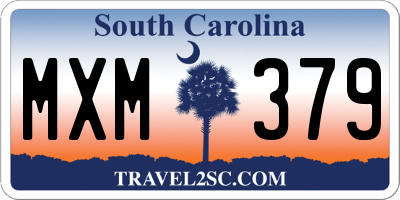 SC license plate MXM379