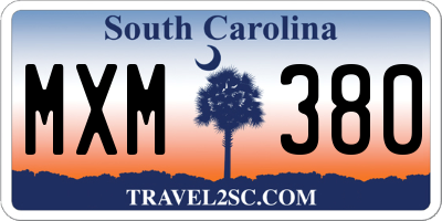SC license plate MXM380