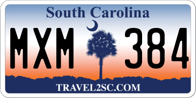 SC license plate MXM384