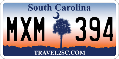 SC license plate MXM394