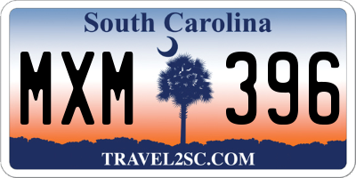 SC license plate MXM396