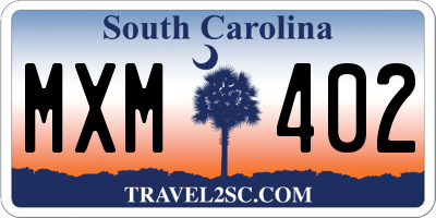 SC license plate MXM402