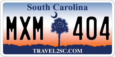 SC license plate MXM404