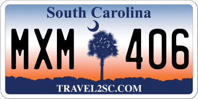 SC license plate MXM406