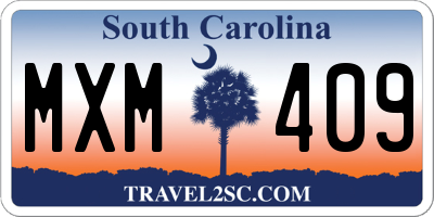 SC license plate MXM409
