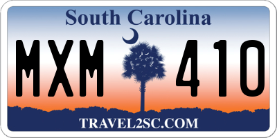 SC license plate MXM410