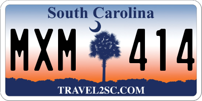 SC license plate MXM414