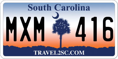 SC license plate MXM416
