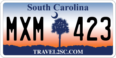 SC license plate MXM423