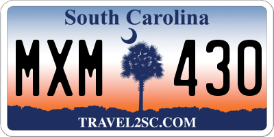 SC license plate MXM430