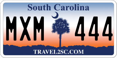 SC license plate MXM444