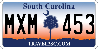 SC license plate MXM453