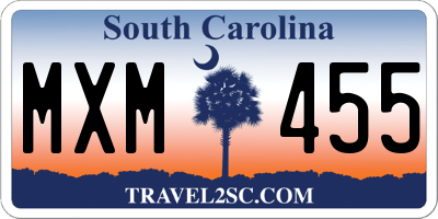 SC license plate MXM455
